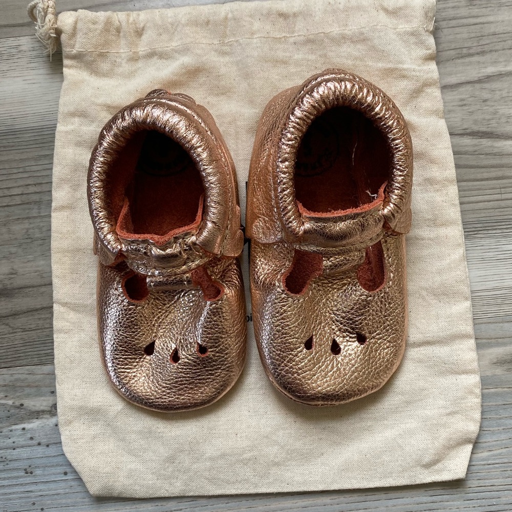Freshly Picked Rose Gold Moccasins
